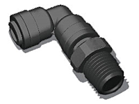 QCSEG Series Male National Pipe Thread (NPT) x Push In Swivel Polypropylene Elbow (QCSEG-14-2M-E-BPP)